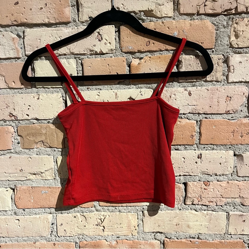 Brandy Melville red crop top